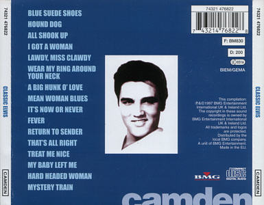 Classic Elvis - EU 1997 (UK & Ireland) - BMG 74321 476822 Camden