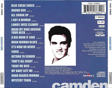 Classic Elvis - BMG 74321 476822 Camden - Brazil 1998  - Elvis Presley CD