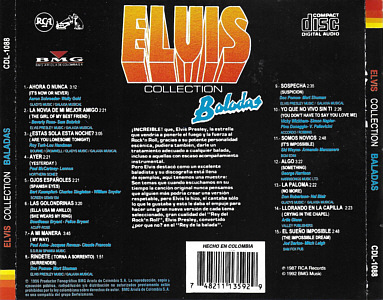 Elvis Collection Baladas - Colombia 1997 - BMG CDL-1088 - Elvis Presley CD