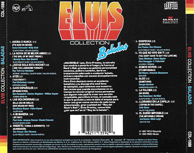 Elvis Collection Baladas - Mexico 1996 - BMG CDL-1088 - Elvis Presley CD