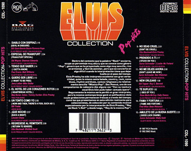 Elvis Collection Pop-Hits - Mexico 1992 - BMG CDL-1090