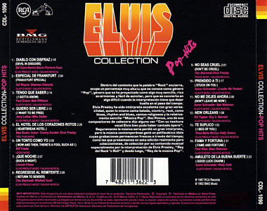 Elvis Collection Pop-Hits - Mexico 1992 - BMG CDL-1090