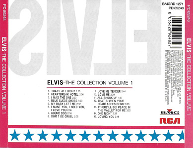 The Collection Volume 1 - Elvis Presley CD The Collection Volume 1 - Korea 1996 - BMG BMGRD 1271 / PD 89248 - Elvis Presley CD