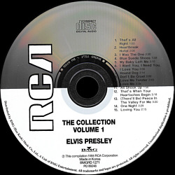 The Collection Volume 1 - Elvis Presley CD The Collection Volume 1 - Korea 1996 - BMG BMGRD 1271 / PD 89248 - Elvis Presley CD