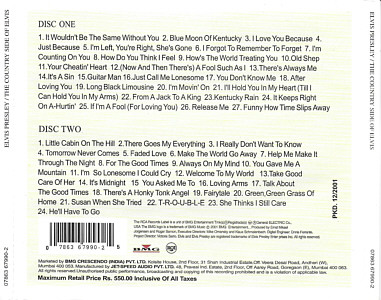 The Country Side Of Elvis - India 2001 - BMG 07863 67990 2 - Elvis Presley CD