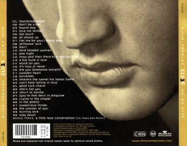 ELV1S 30 #1 Hits - Germany/Austria Club CD 2002 - BMG 07863 68079 2 / 0 315 6061996