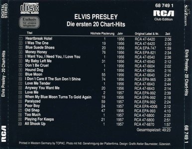 Die Ersten 20 Chart-Hits - German Club Edition - BMG 68749-1 - Germany 1990