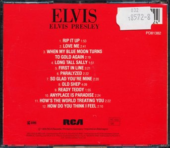 Back of jewel case - Elvis - German Club Edition - PD81382 - Germany 1989