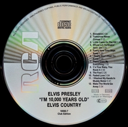 Elvis Country - I´m 10.000 Years Old - German Club Edition - BMG 18582-7 - Club Edition - Germany 1989