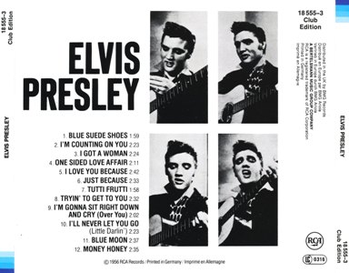 ELVIS PRESLEY - German Club Edition - BMG 18555-3 - Germany 1988