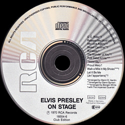 On Stage - German Club Edition - BMG 18554-6 - Germany 1988
