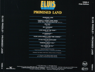 Promised Land - German Club Edition - BMG 18569-4 - Germany 1989