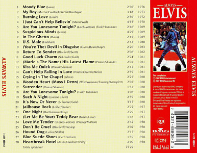 Always Elvis - The Dutch Album - Netherlands 1997 - BMG 74321 48806 2