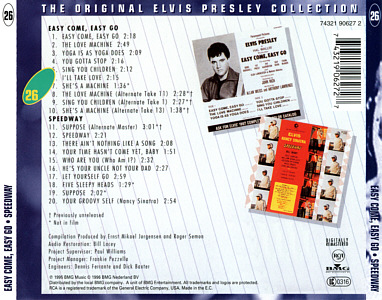 Double Features: Easy Come, Easy Go/Speedway - EU 1999 - BMG 74321 90627 2 - The Original Elvis Presley Collection - Elvis Presley CD