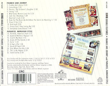 Frankie and Johnny and Paradise, Hawaiian Style - Columbia House Music Club - BG2-66360 - USA 1996