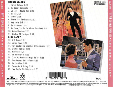 Harum Scarum and Girl Happy - BMG BMGRD 1228 - South Korea 1996 - Elvis Presley CD