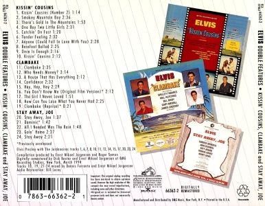 Kissin' Cousins, Clambake and Stay Away, Joe - BMG 07863 66362 2 - USA 1994