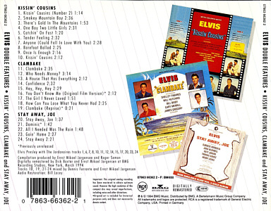 Kissin' Cousins, Clambake and Stay Away, Joe - Germany 1994 - BMG 07863 66362 2