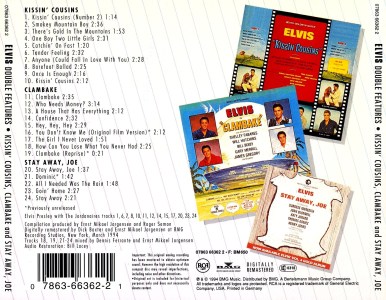 Kissin' Cousins, Clambake and Stay Away, Joe - Germany 1996 - BMG 07863 66362 2