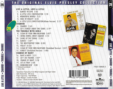 Double Features: Live A Little, Love A Little / Trouble with Girls / Charro / Change Of Habit - The Original Elvis Presley Collection Vol. 29 - EU 2014 - Sony Music 74321 90630 2 - Elvis Presley CD