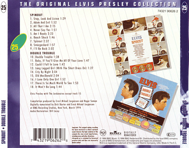 Spinout and Double Trouble - The Original Elvis Presley Collection Vol. 25 - EU 1999 - BMG 74321906262 - Elvis Presley CD