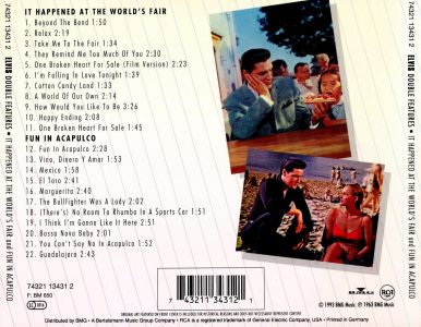 It Happend At The World's Fair and Fun In Acapulco - Germany 1993 - BMG 74321-13431-2
