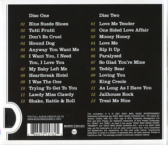 Early Elvis -   DBS - Canada 2007 - Sony/BMG 8869715782 - Elvis Presley CD