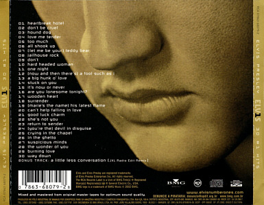 ELV1S - 30 #1 Hits - Brazil 2002 - BMG 07863 68079-2