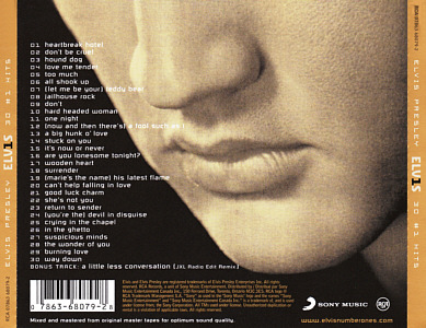 ELV1S - 30 #1 Hits - Canada 2011 - Sony Music 07863 68079 2 - Elvis Presley CD