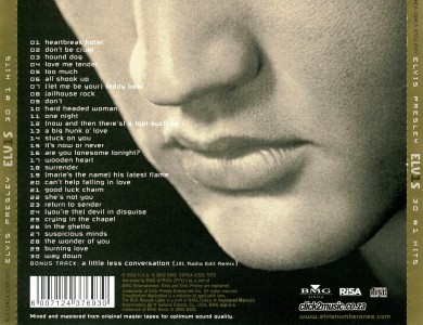 ELV1S - 30 #1 Hits - South Africa 2002 - BMG CDRCA (CSS) 7072