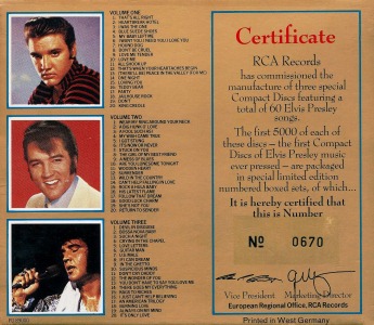 Elvis The Legend - RCA PD 8900 (89061/89062/89063) - German 1984 - Elvis Presley CD