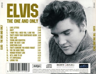 Elvis - The One And Only - EC (UK) 2007 - United UTD122