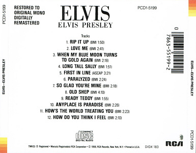 ELVIS - USA 1984-11 - RCA PCD1-5199 - Elvis Presley CD