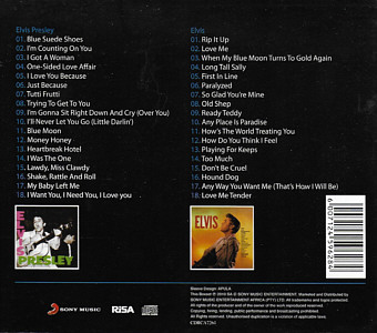 Elvis 2 CD Original Albums - South Africa 2010 - Sony Music CDRCA7261 - Elvis Presley CD
