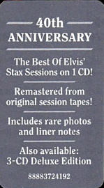 Elvis At Stax - 40 Anniversary - Australia 2013 - Sony Legacy 88883724192 - Elvis Presley CD