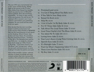 Elvis At Stax - 40 Anniversary - Canada 2013 - Sony 88883724192