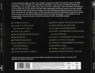Elvis At Sun - Sony 82876 63620 2 - Russia 2006