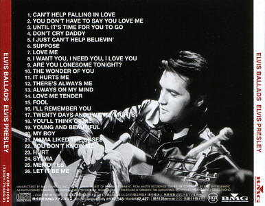 Elvis Ballads - BMG Japan 1999 - BVCM-31034 - Elvis Presley CD