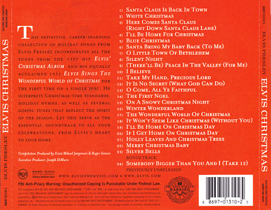 Elvis Christmas - USA 2007 - Sam's Club - Sony/BMG 088697 01302 5 - Elvis Presley CD