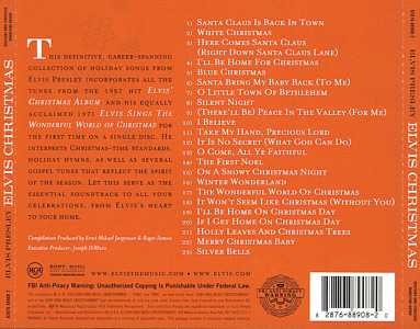 Elvis Christmas - USA 2007 - Sony/BMG 88697 00933 2 - Elvis Presley CD