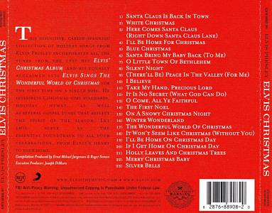 Elvis Christmas - USA 2010 - Sony Music 82876 88908 2R1 - Elvis Presley CD