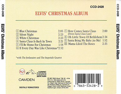 Elvis Presley CD Elvis' Christmas Album (Camden) - Canada 1992 - CCD-2428 - Elvis Presley CD