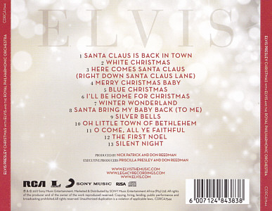 Christmas with Elvis and the Royal Philharmonic Orchestra - South Africa 2017 - Sony Legacy CDRCA7544 - Elvis Presley CD