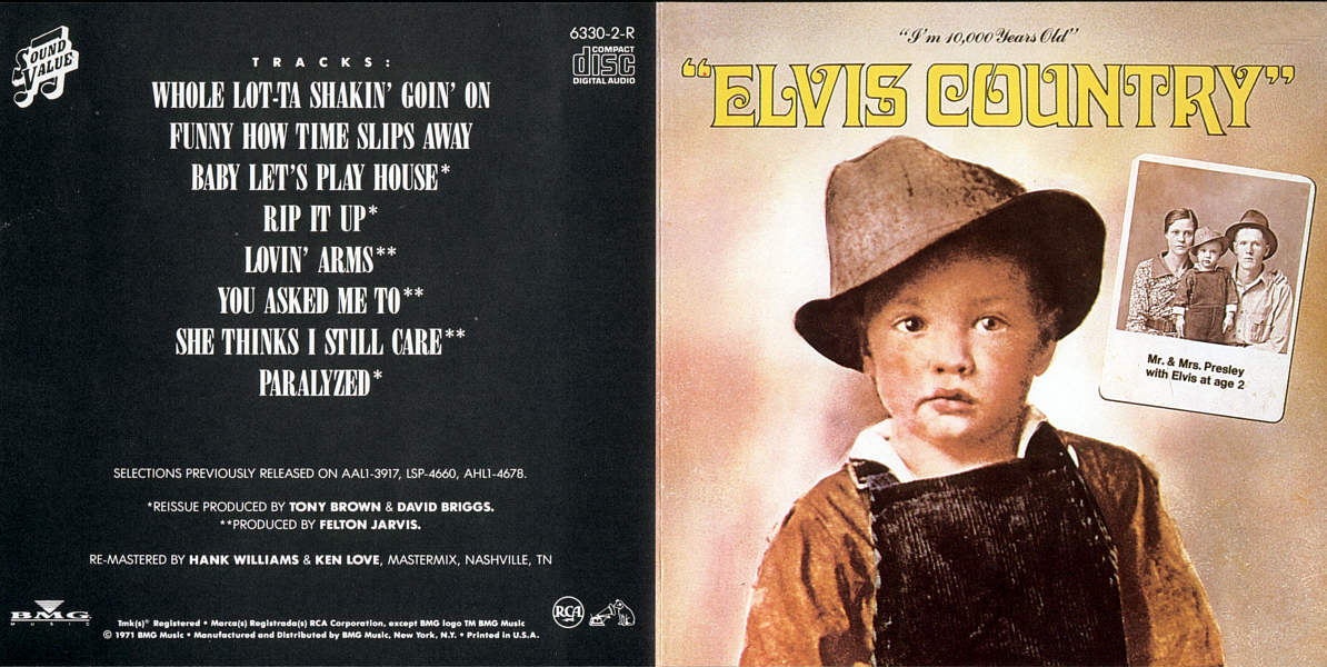 Elvis Country (Sound Value) - error release - USA 1988 - BMG 6330-2-R - Elvis Presley CD