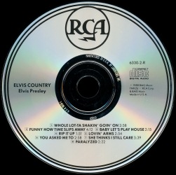 Elvis Country (Sound Value) - USA Nov. 1988 reissue- BMG 6330-2-R