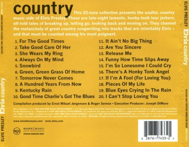 Elvis country - Sony/BMG 82876 77433 2 - EU 2006