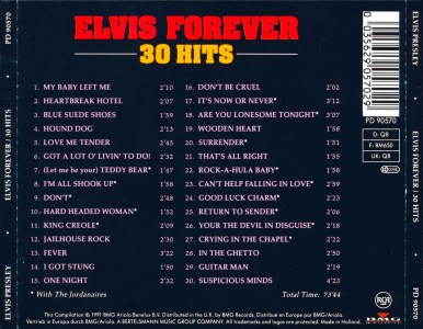 Elvis Forever - 30 Hits - BMG PD 90570 - Netherlands 1991