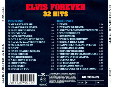 Elvis Forever - 32 Hits - Germany 1990 - BMG ND 89004