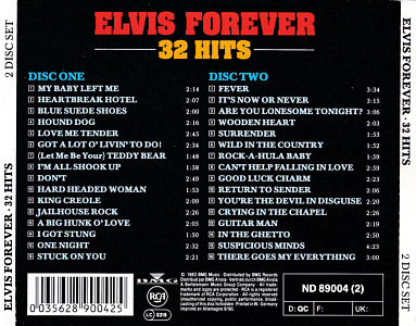 Elvis Forever - 32 Hits - Germany 1996 - BMG ND 89004 - Elvis Presley CD