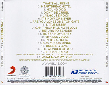 Elvis Forever - USPS - USA 2015 - Elvis Presley CD